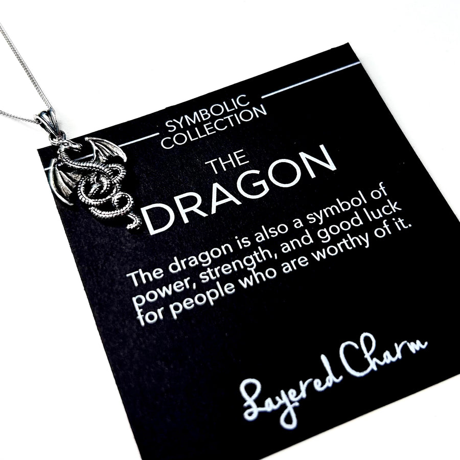 Interwoven Tail Dragon Necklace