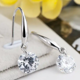 7mm CZ Dangle Earrings