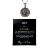 Circle Oxidized Eagle Necklace