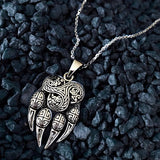 Abstract Wolf Paw Print Necklace
