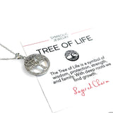 Halo CZ Tree of Life II Necklace