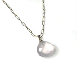 14K Gold Filled Pear Shaped Gemstone Necklace