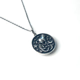 Aquarius Double-Sided Coin Zodiac Necklace