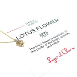 14KT Plated Small Lotus Necklace