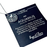 Aquarius Double-Sided Coin Zodiac Necklace