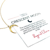 14KT Gold Plated Hammered Moon Necklace