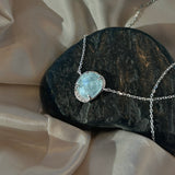 Facetted Aquamarine with CZ Necklace