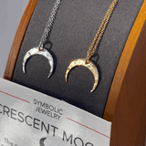 Hammered Crescent Moon Necklace