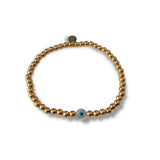 Steel  Evil Eye Stretch Bracelet