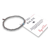 Steel  Evil Eye Stretch Bracelet
