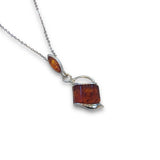Abstract Amber Slider Necklace