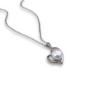 Heart Pearl Slider Necklace