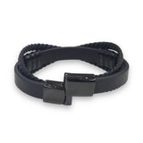 Braid Criss-Cross Leather Bracelet