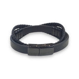 Braid Criss-Cross Leather Bracelet