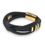 Braid Criss-Cross Leather Bracelet