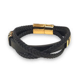 Braid Criss-Cross Leather Bracelet