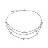 Layered CZ Anklet