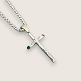 The Saviour – Steel Crucifix Necklace