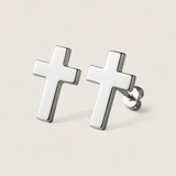 The Pillar – 11 mm Cross Stud Earrings