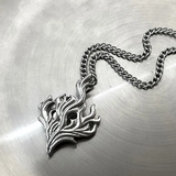 The Hearthfire Pendant – Steel Flame Necklace