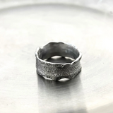 Bolt Rift - Textured Concaved Ring