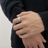 Bolt Rift - Textured Concaved Ring