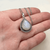 Bali Inspired Teardrop Stone Necklace