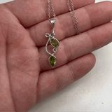 Double Teardrop Peridot Necklace