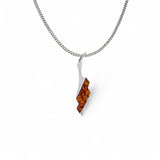 Amber Ascent – Sterling Silver Slider Necklace