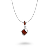 Abstract Amber Slider Necklace