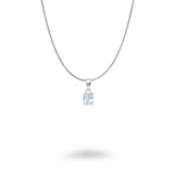 Aquamarine Solitaire Necklace