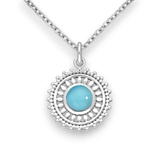 Larimar Bali Circle Necklace