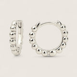 Beaded Huggie Earrings 11mm