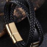 Braid Criss-Cross Leather Bracelet