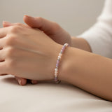 Steel Duo Gemstone Chain Bracelet