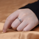 Double Layered Bezel CZ Ring