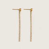 Luminous Cascade – CZ Dangle Earrings