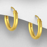 Gold Plated Sterling Silver Hoops