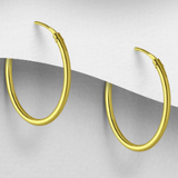 Gold Plated Sterling Silver Hoops