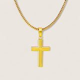 The Radiant Devotion – Gold Cross Necklace