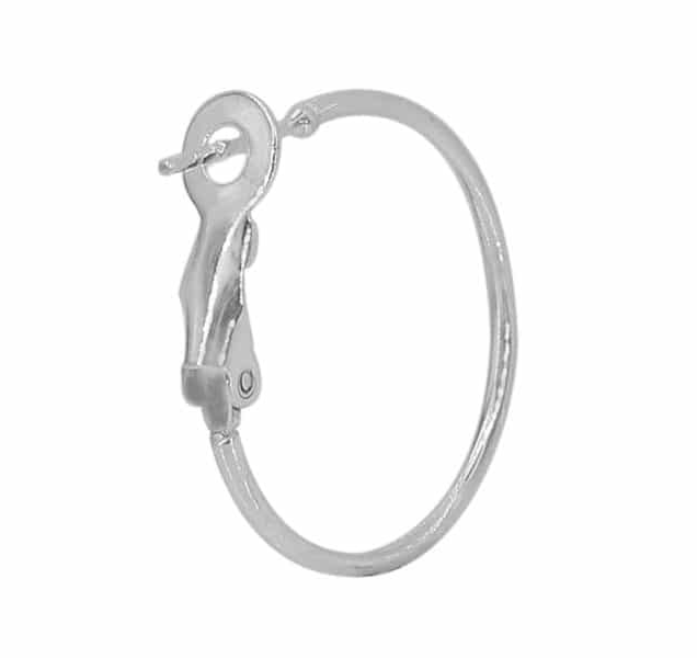 Sterling Silver Clip Hoop Earrings 2mm