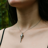 The Hollow Bloom – Hummingbird Skull Necklace