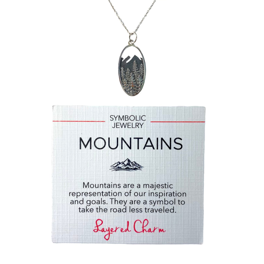 Oval Mountain and Forest Necklace