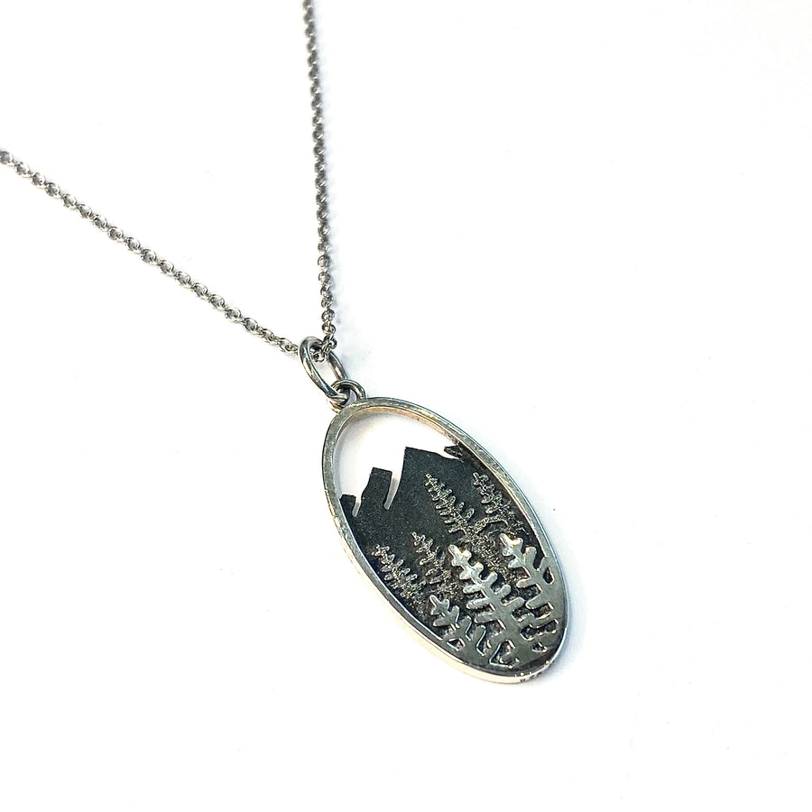 Oval Mountain and Forest Necklace