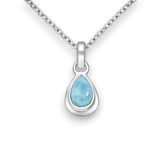 Larimar Teardrop Necklace