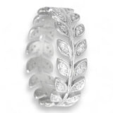 CZ Eternity Leaf Ring