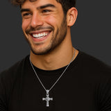 The Radiant Pillar – CZ Cross Necklace