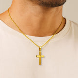 The Radiant Devotion – Gold Cross Necklace
