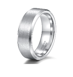 Premium Flat Tungsten Ring