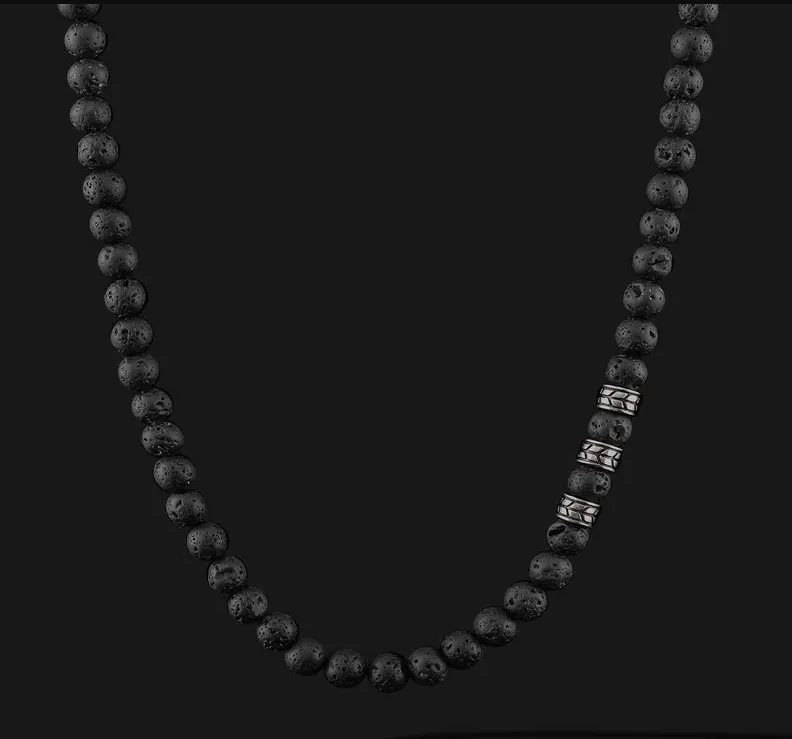 Semi-Precious Beaded Mens Necklace